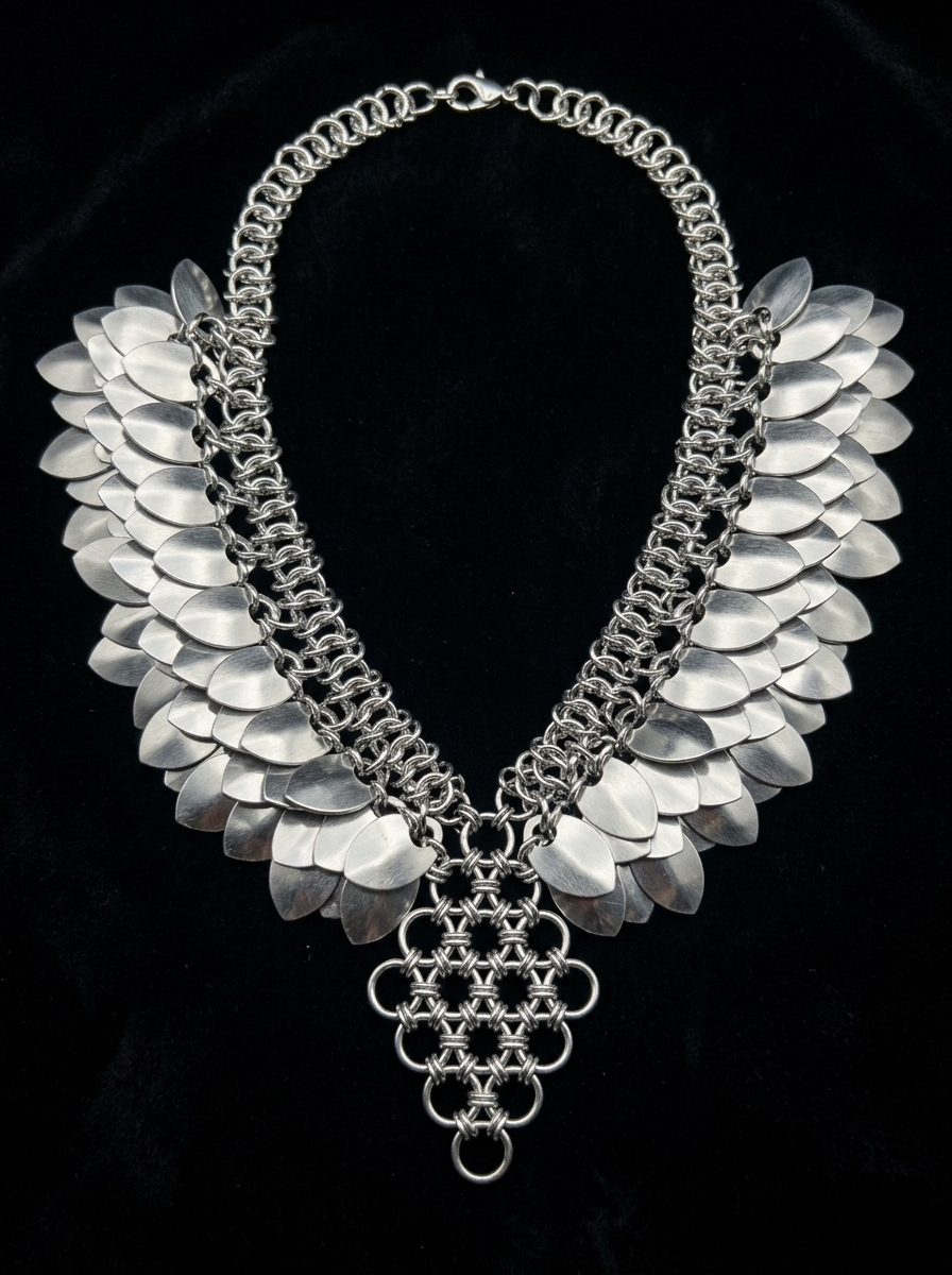 Handmade chainmail necklace